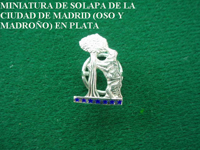 Condecoraciones Celada emblema solapa cuidad de Madrid 